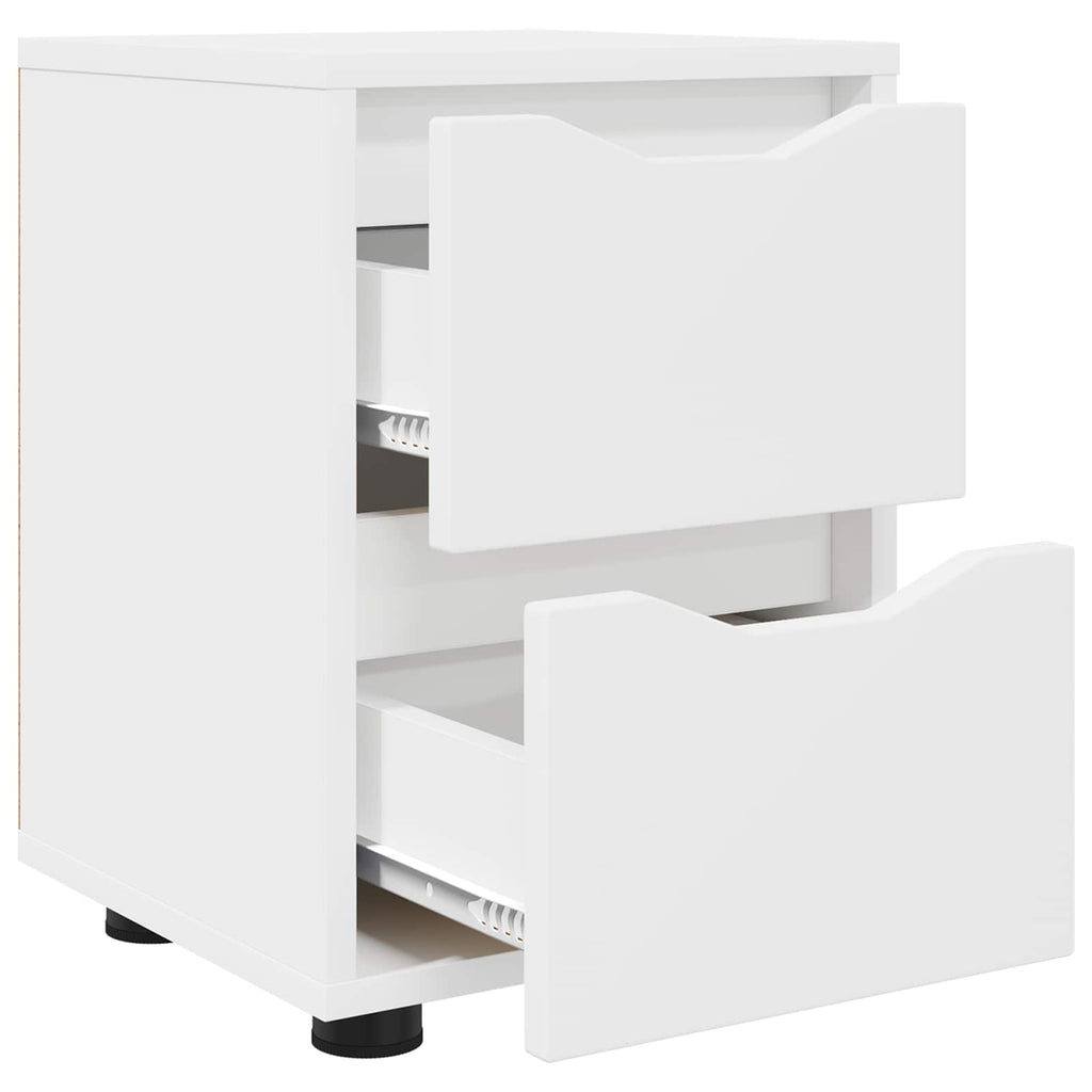 vidaXL Stolik nocny Biały 30,5 x 30 x 43 cm Drewno inżynieryjne