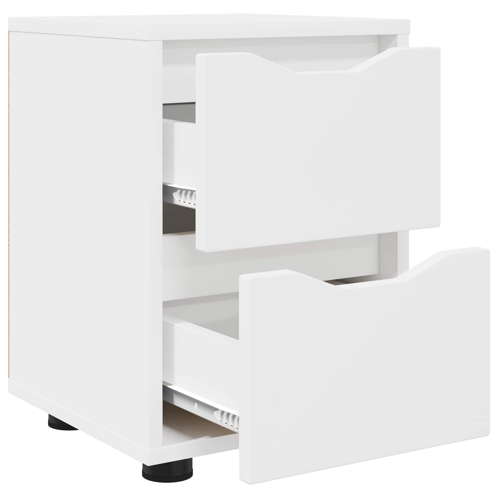 vidaXL Stolik nocny Biały 30,5 x 30 x 43 cm Drewno inżynieryjne