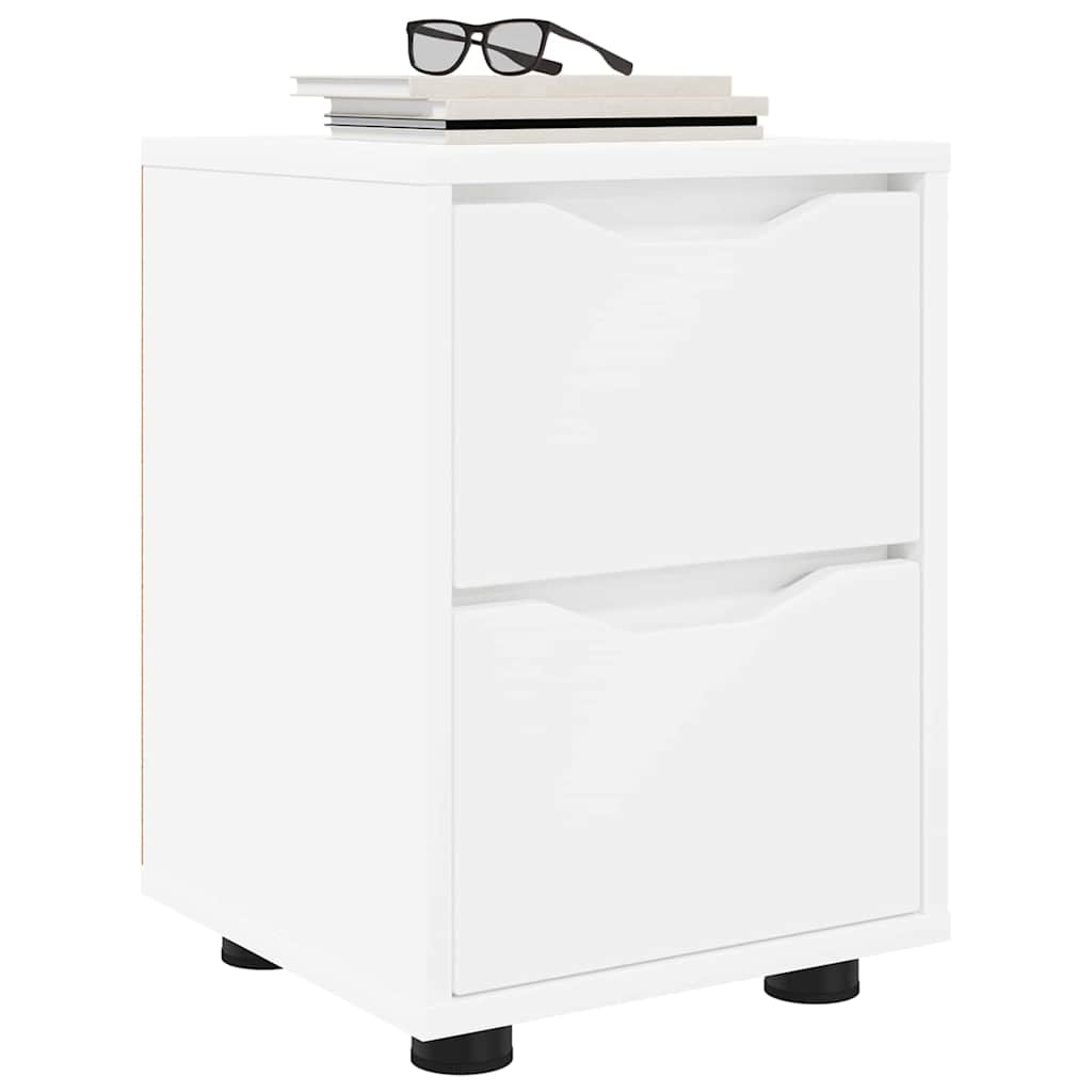 vidaXL Stolik nocny Biały 30,5 x 30 x 43 cm Materiał drewnopochodny