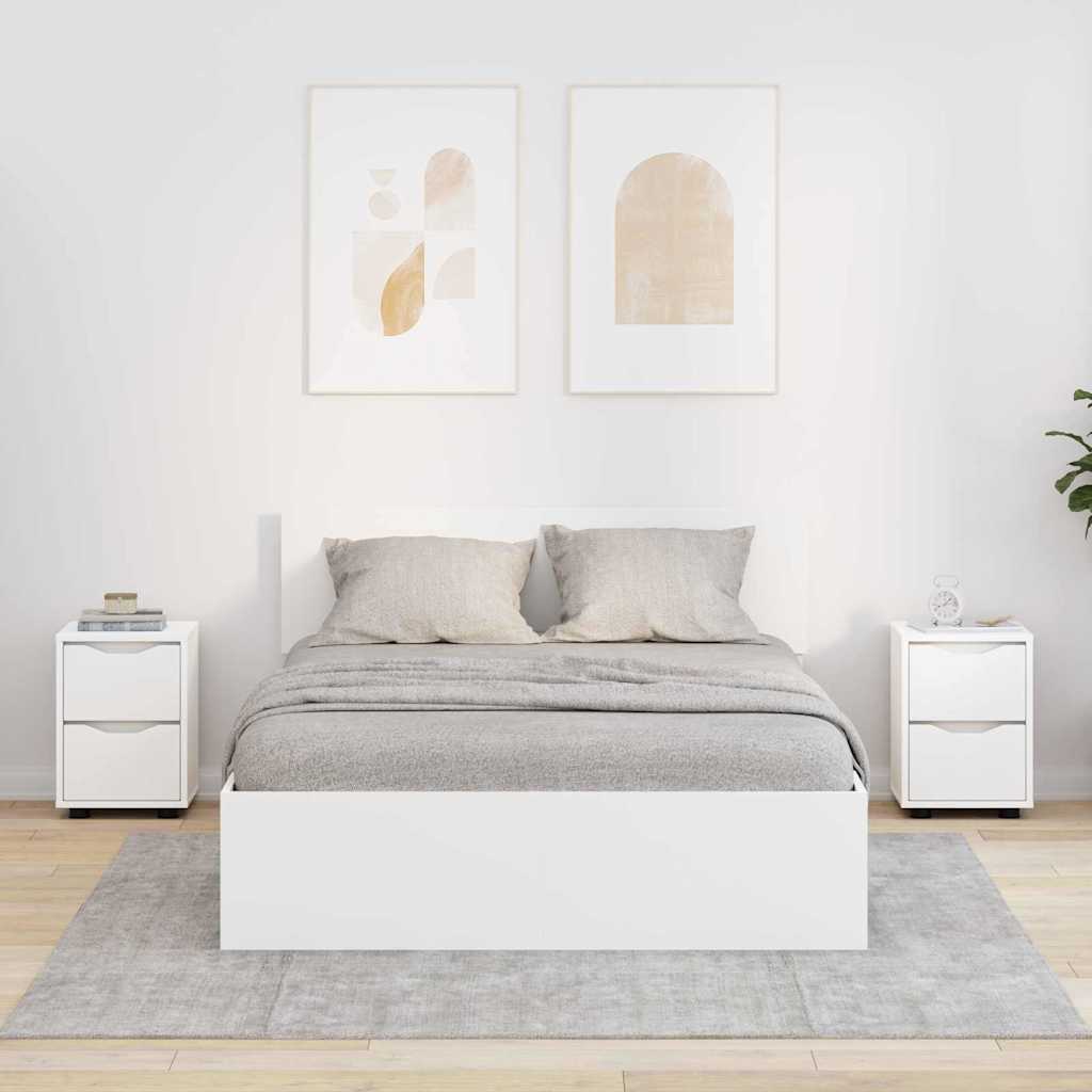 vidaXL Szafki nocne z szufladą 2 pcs Biały 30,5 x 30 x 43 cm