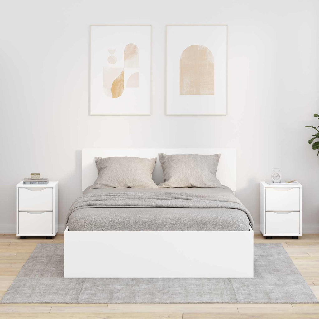 vidaXL Szafki nocne 2 szt. Biały 30,5 x 30 x 43 cm Drewno inżynieryjne