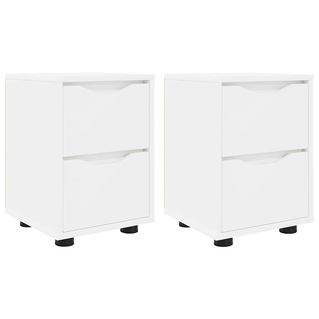 vidaXL Szafki nocne z szufladą 2 pcs Biały 30,5 x 30 x 43 cm