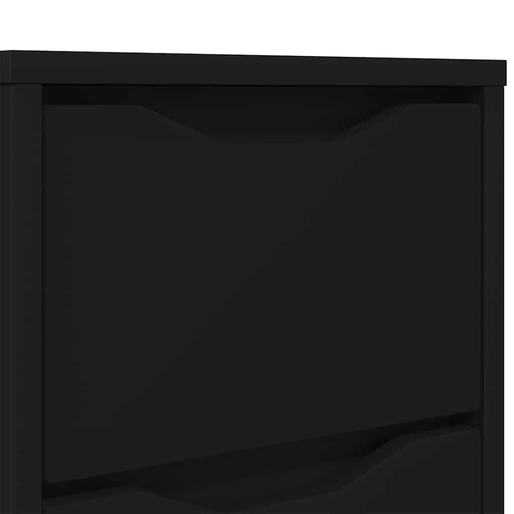 vidaXL Stolik nocny Czarny 30,5 x 30 x 43 cm Materiał drewnopochodny