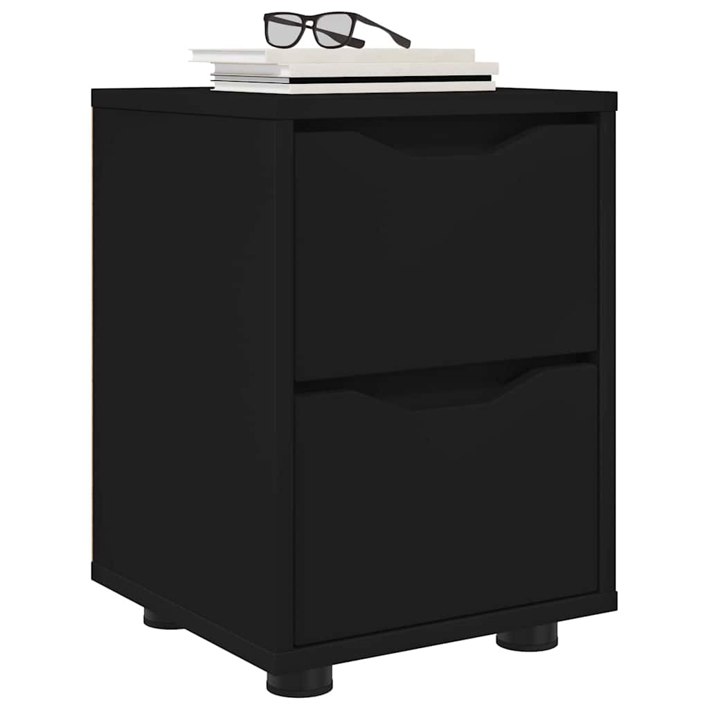 vidaXL Stolik nocny Czarny 30,5 x 30 x 43 cm Materiał drewnopochodny