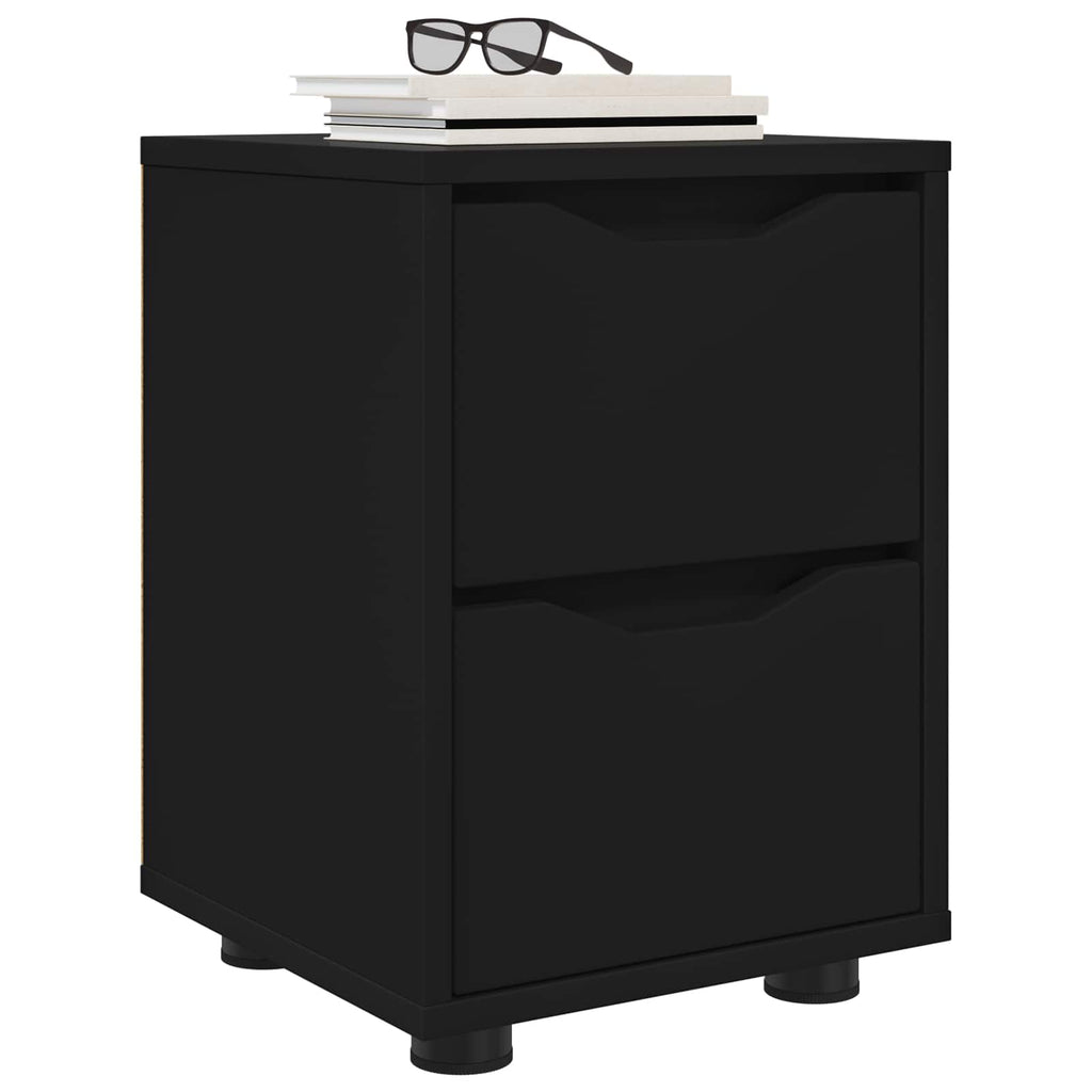 vidaXL Stolik nocny Czarny 30,5 x 30 x 43 cm Drewno inżynieryjne