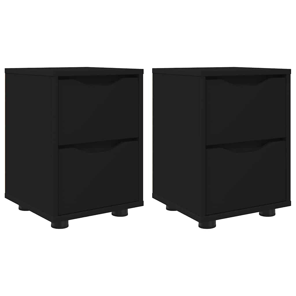 vidaXL Szafki nocne z szufladą 2 pcs Czarny 30,5 x 30 x 43 cm