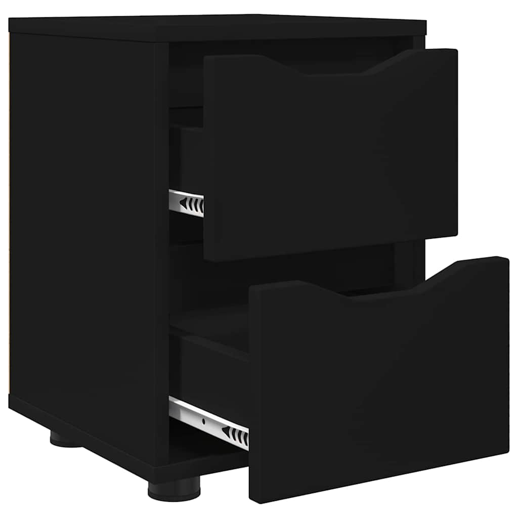 vidaXL Szafki nocne z szufladą 2 pcs Czarny 30,5 x 30 x 43 cm