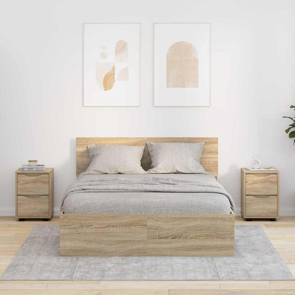vidaXL Szafki nocne z szufladą 2 pcs Dąb Sonoma 30,5 x 30 x 43 cm