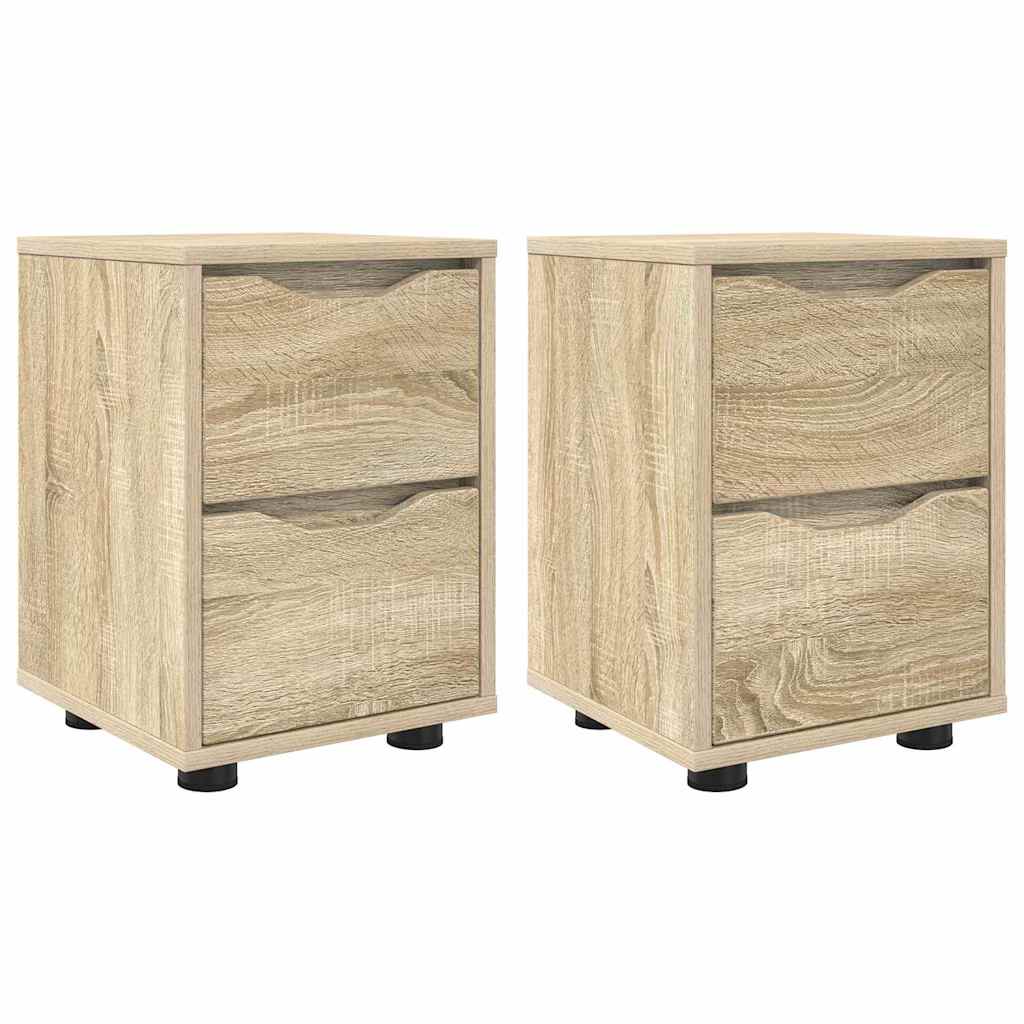 vidaXL Szafki nocne z szufladą 2 pcs Dąb Sonoma 30,5 x 30 x 43 cm