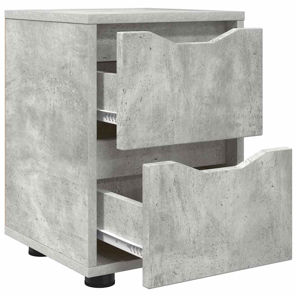 vidaXL Stolik nocny z szufladą Betonowy szary 30,5 x 30 x 43 cm