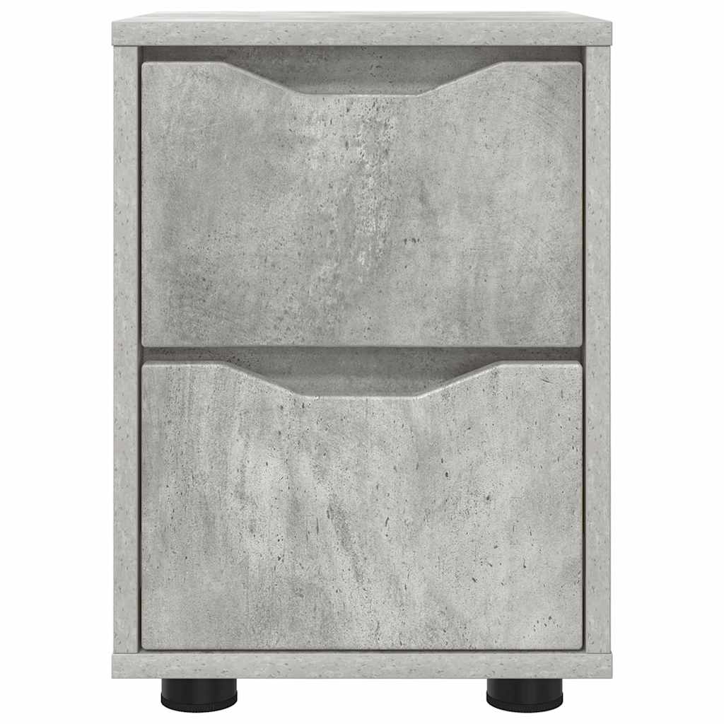 vidaXL Stolik nocny z szufladą Betonowy szary 30,5 x 30 x 43 cm