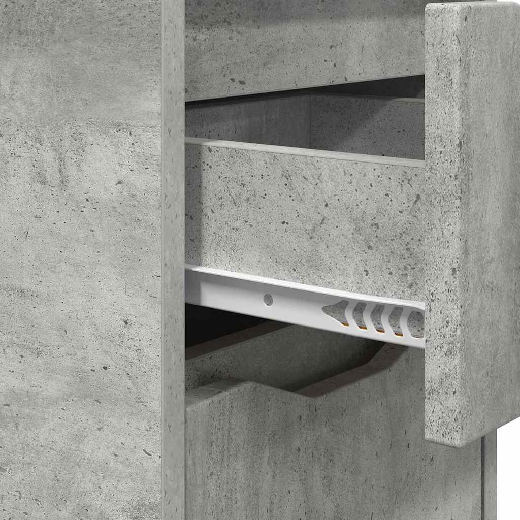 vidaXL Szafki nocne z szufladą 2 pcs Betonowy szary 30,5 x 30 x 43 cm