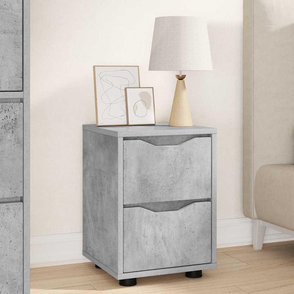 vidaXL Szafki nocne z szufladą 2 pcs Betonowy szary 30,5 x 30 x 43 cm