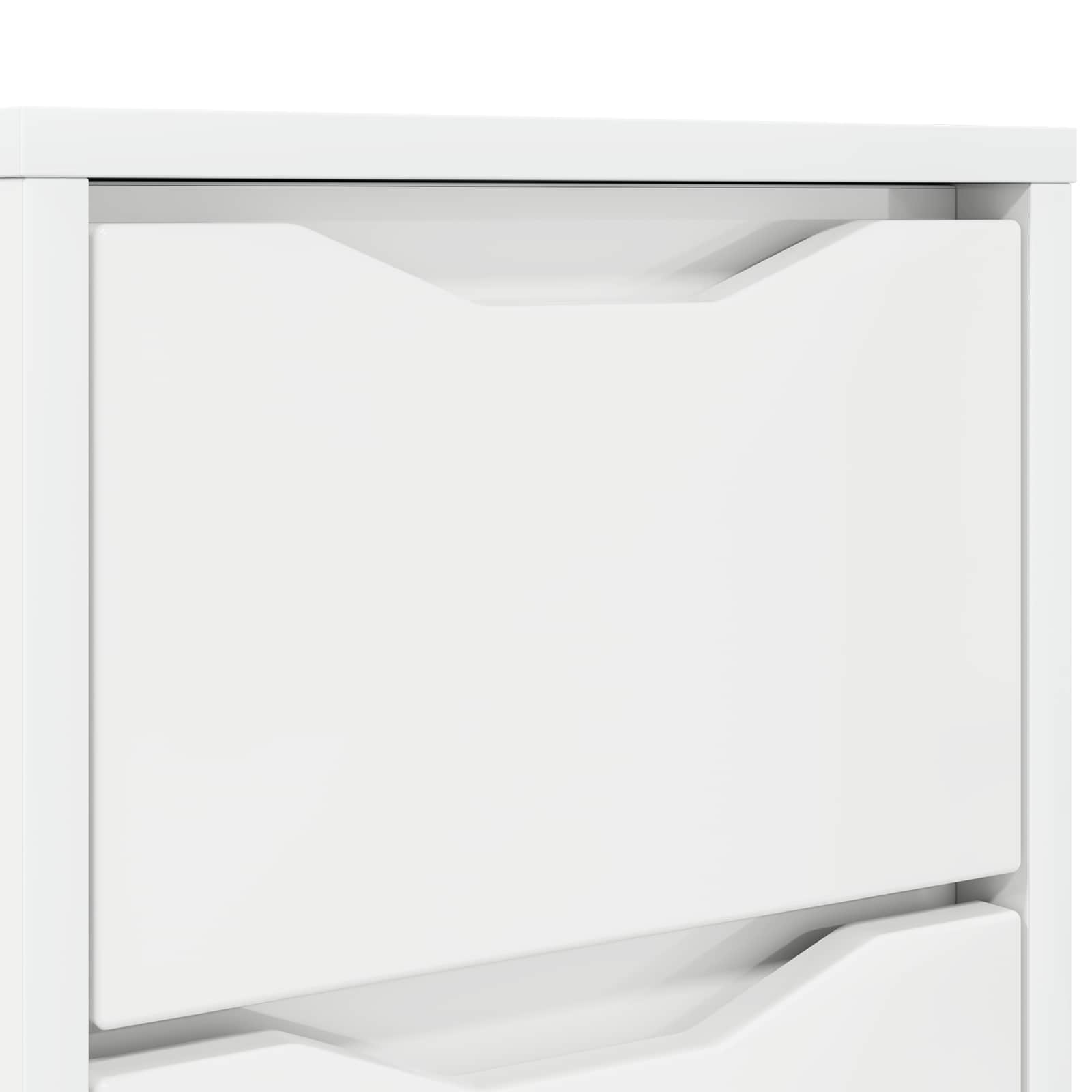 vidaXL Stolik nocny Wysoki połysk biały 30,5 x 30 x 43 cm