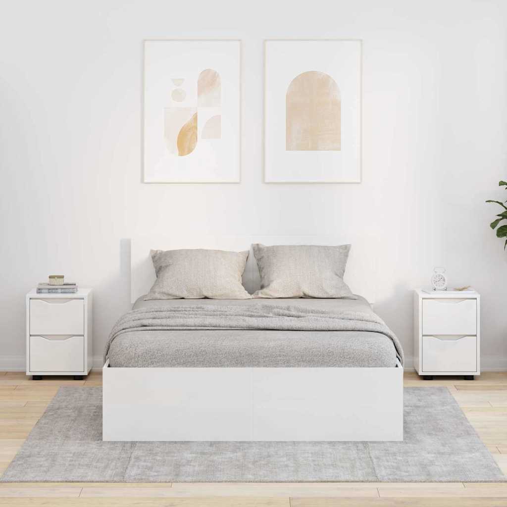 vidaXL Szafki nocne 2 pcs Wysoki połysk biały 30,5 x 30 x 43 cm