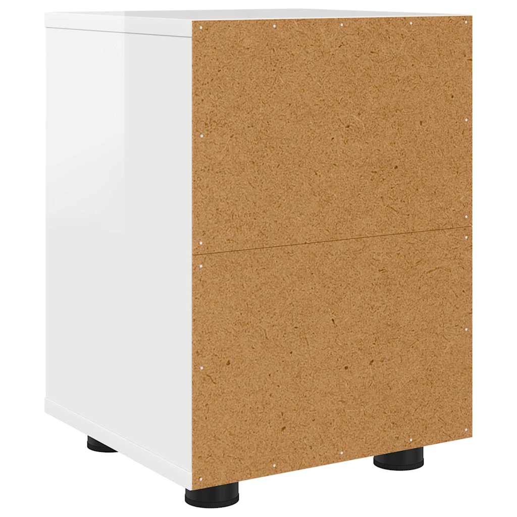 vidaXL Szafki nocne 2 pcs Wysoki połysk biały 30,5 x 30 x 43 cm