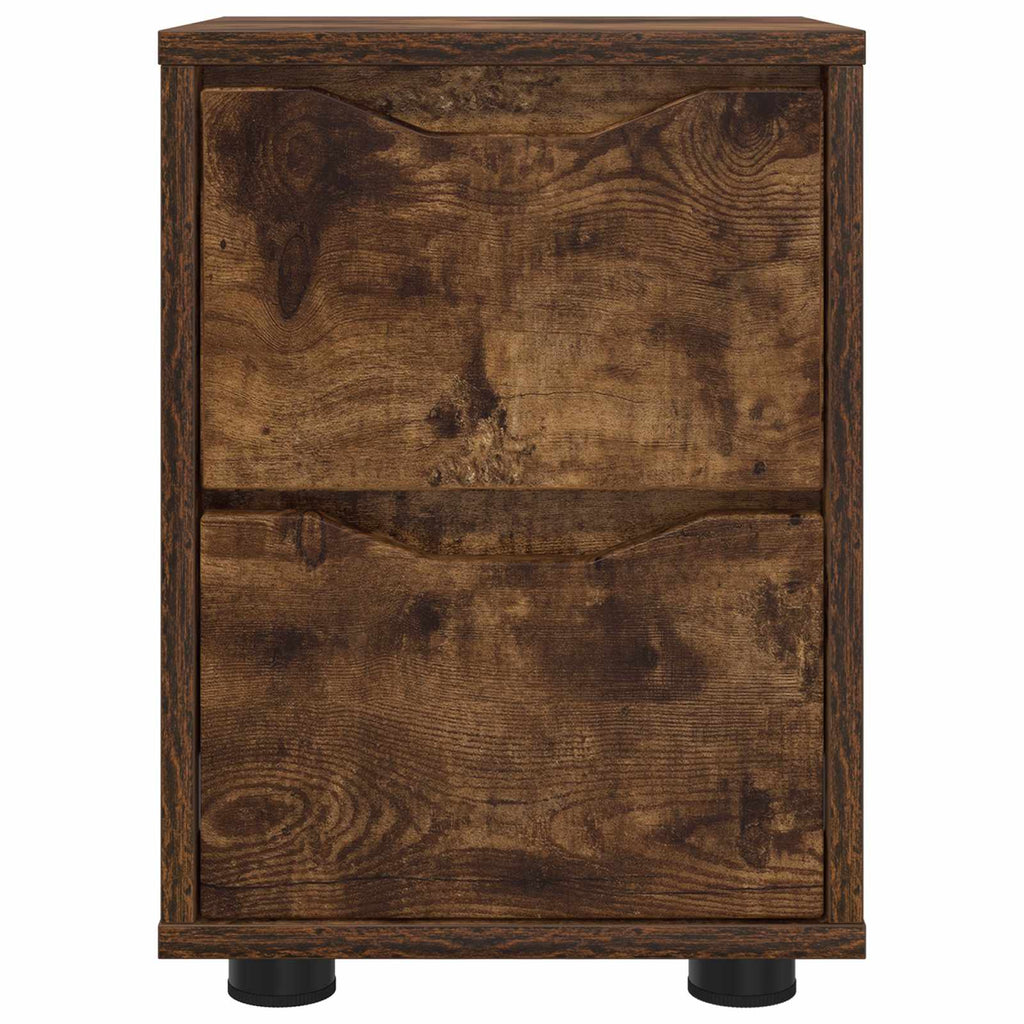 vidaXL Stolik nocny Dąb wędzony 30,5 x 30 x 43 cm Drewno inżynieryjne