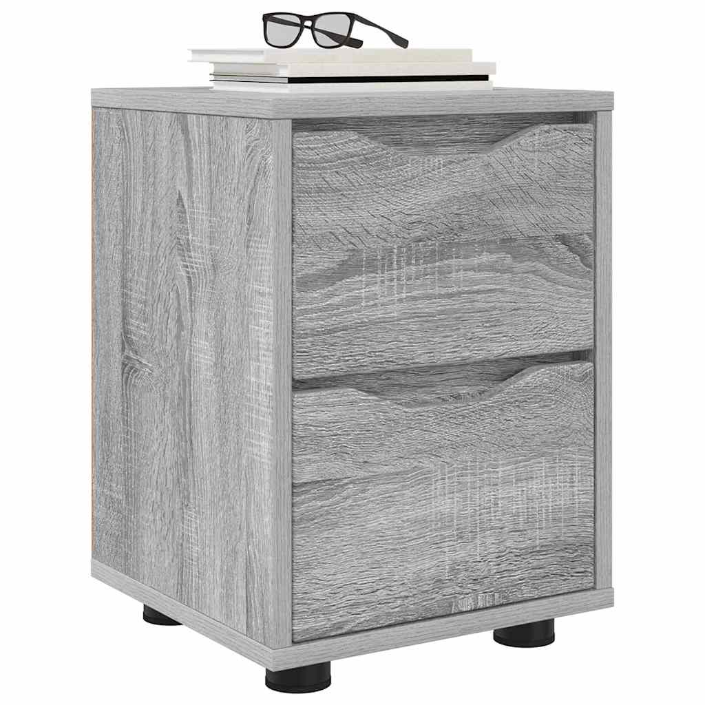 vidaXL Szafki nocne z szufladą 2 pcs Szary Sonoma 30,5 x 30 x 43 cm