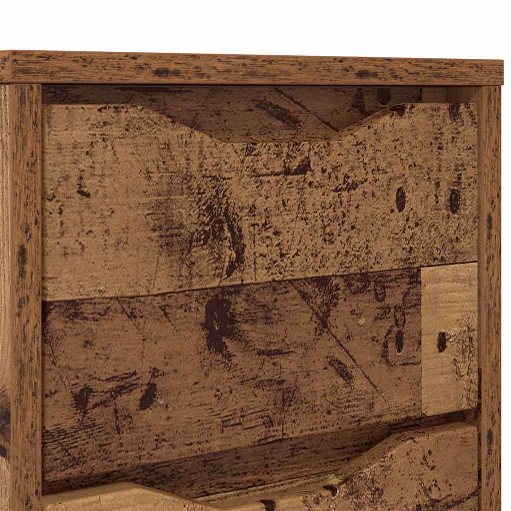 vidaXL Stolik nocny z szufladą Stare drewno 30,5 x 30 x 43 cm