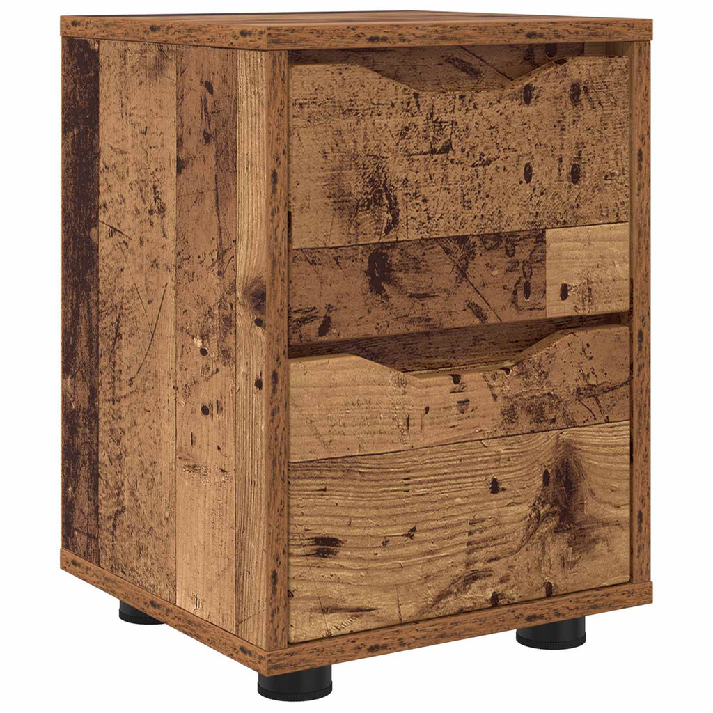 vidaXL Stolik nocny Stare drewno 30,5 x 30 x 43 cm Drewno inżynieryjne