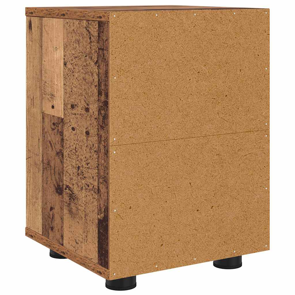 vidaXL Stolik nocny z szufladą Stare drewno 30,5 x 30 x 43 cm
