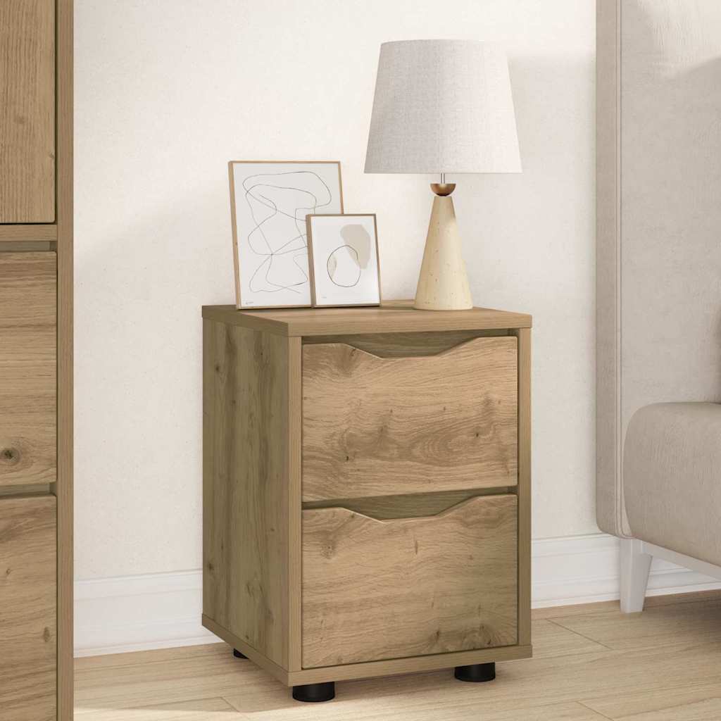 vidaXL Szafki nocne 2 pcs Dąb rzemieślniczy 30,5 x 30 x 43 cm