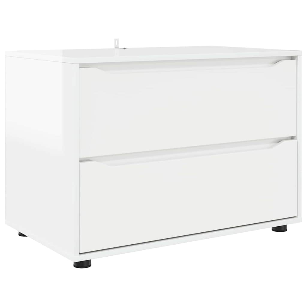 vidaXL Szafka do przechowywania Wysoki połysk biały 80 x 48 x 57 cm
