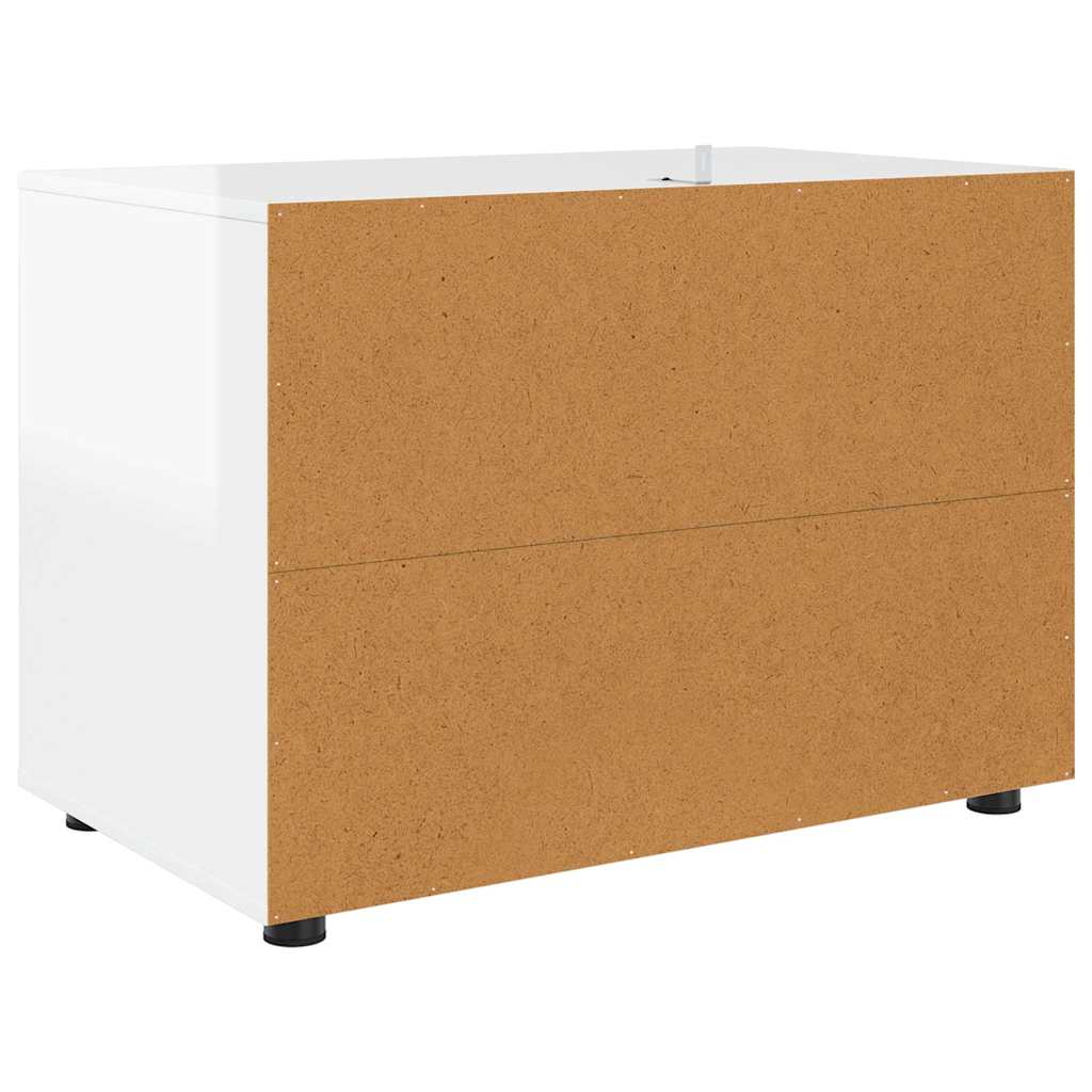 vidaXL Szafka do przechowywania Wysoki połysk biały 80 x 48 x 57 cm