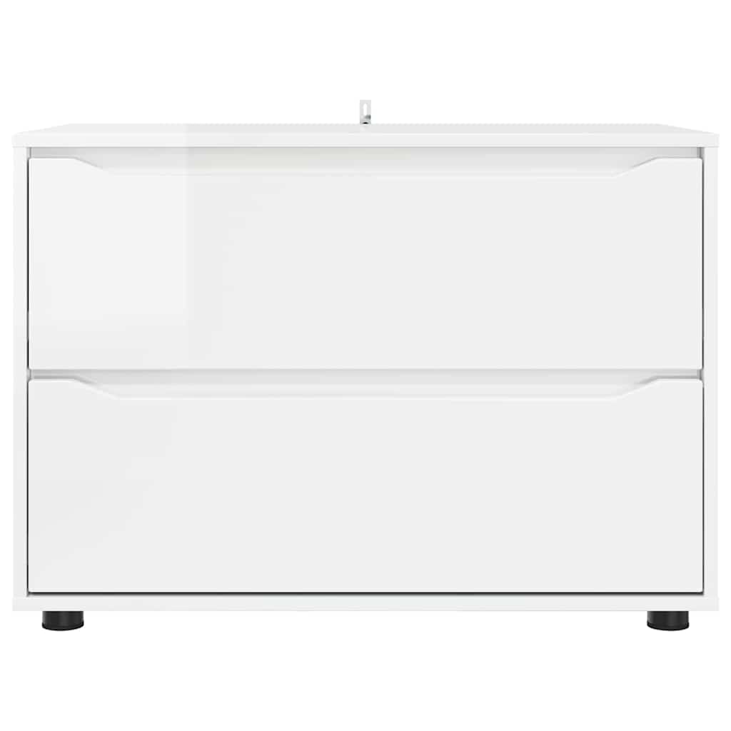 vidaXL Szafka do przechowywania Wysoki połysk biały 80 x 48 x 57 cm