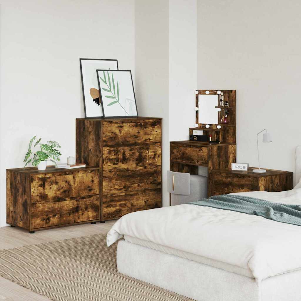 vidaXL Szafka do przechowywania Dąb wędzony 80 x 48 x 57 cm