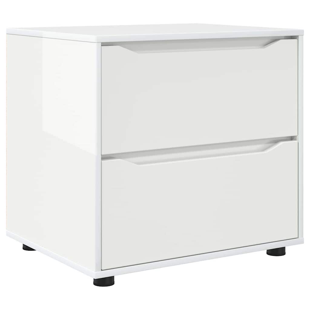 vidaXL Szafka do przechowywania Wysoki połysk biały 60 x 48 x 57 cm
