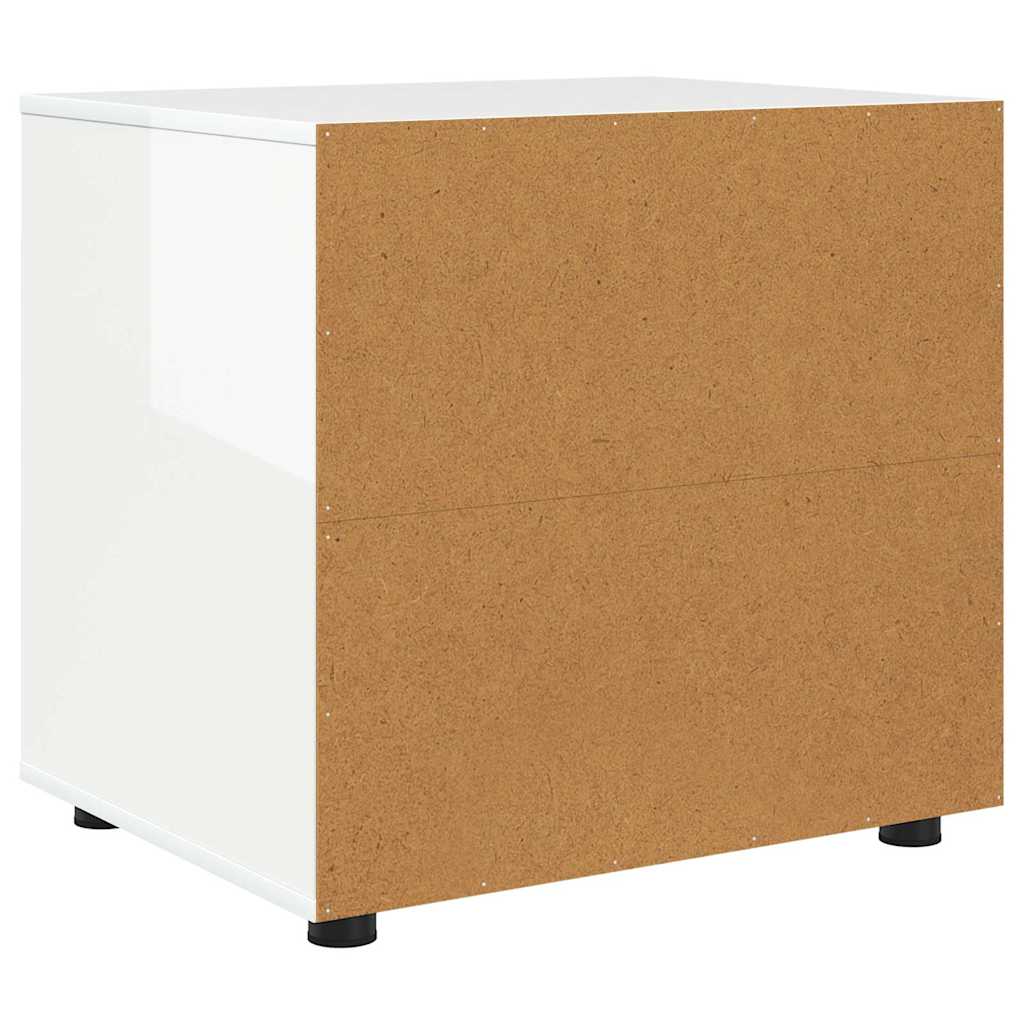 vidaXL Szafka do przechowywania Wysoki połysk biały 60 x 48 x 57 cm
