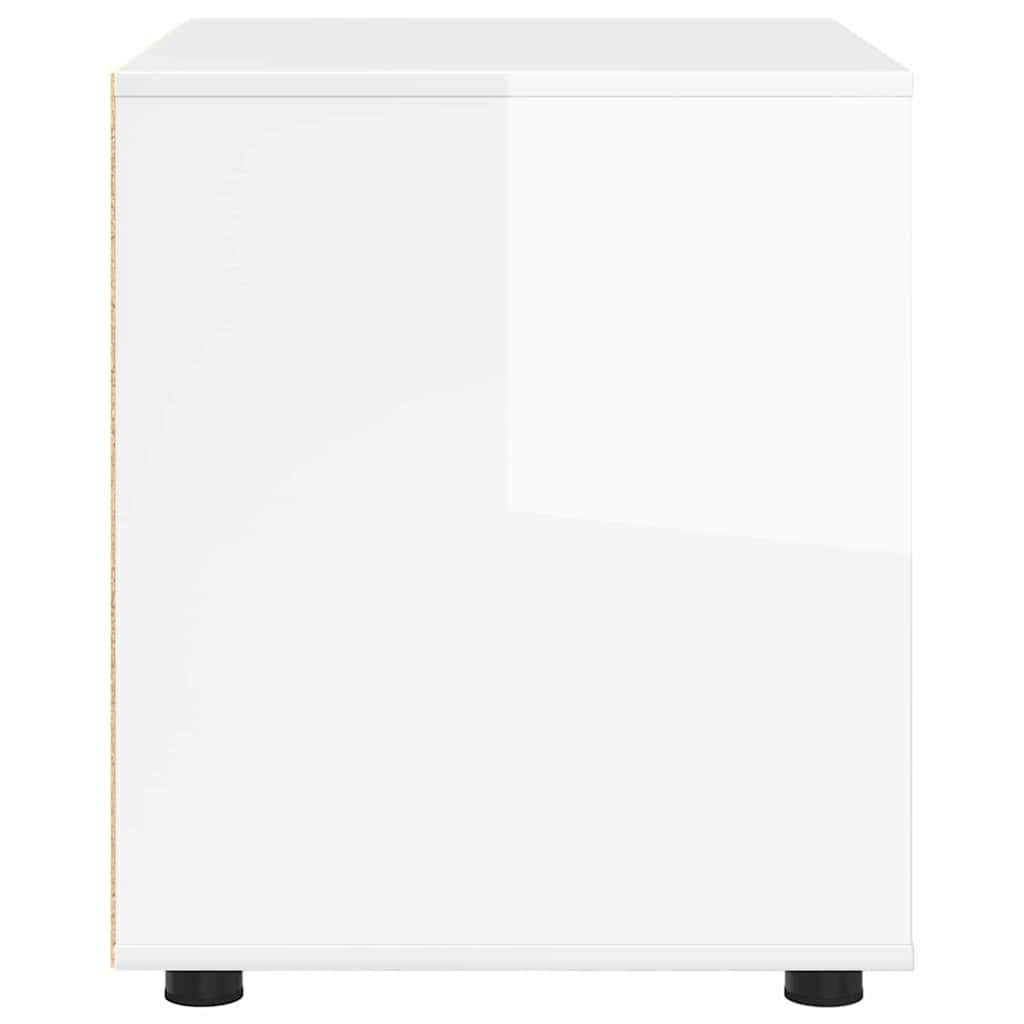 vidaXL Szafka do przechowywania Wysoki połysk biały 60 x 48 x 57 cm
