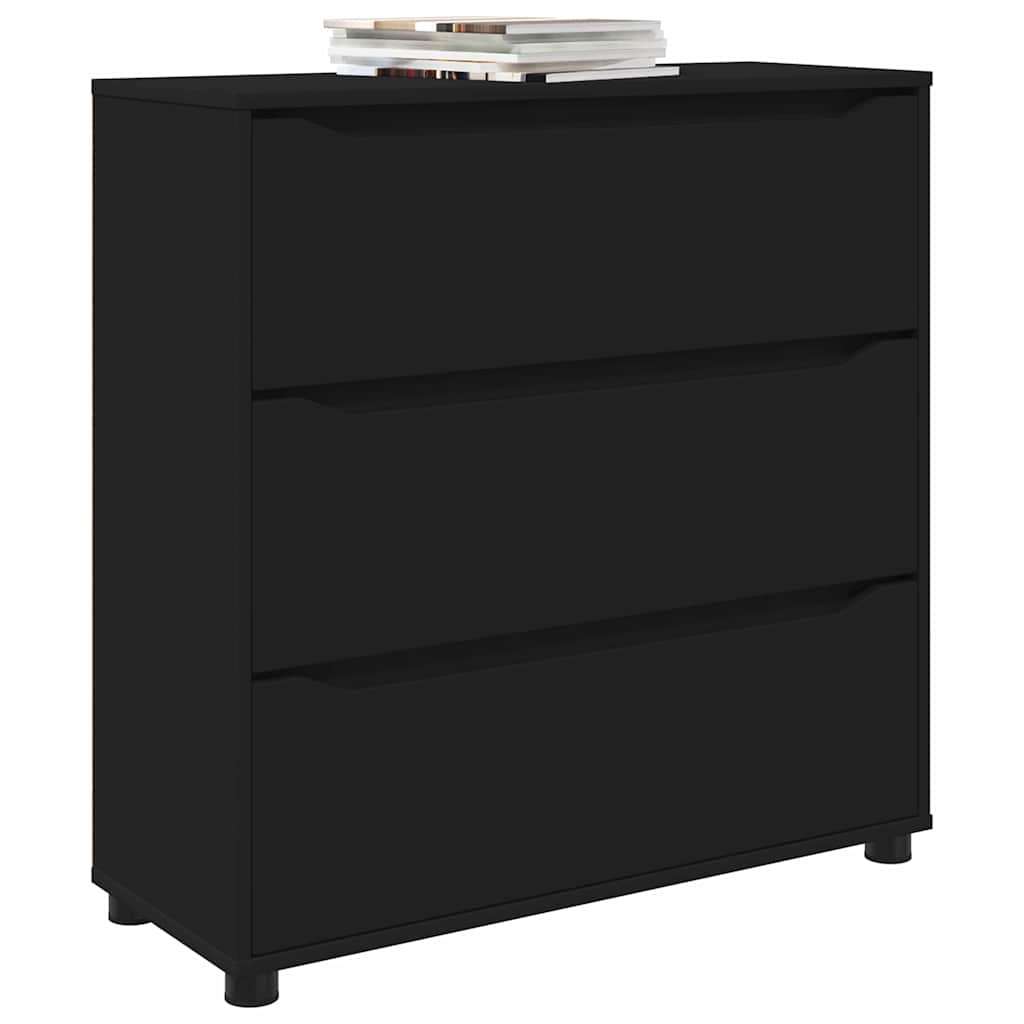 vidaXL Szafka do przechowywania Czarny 80 x 31 x 81 cm