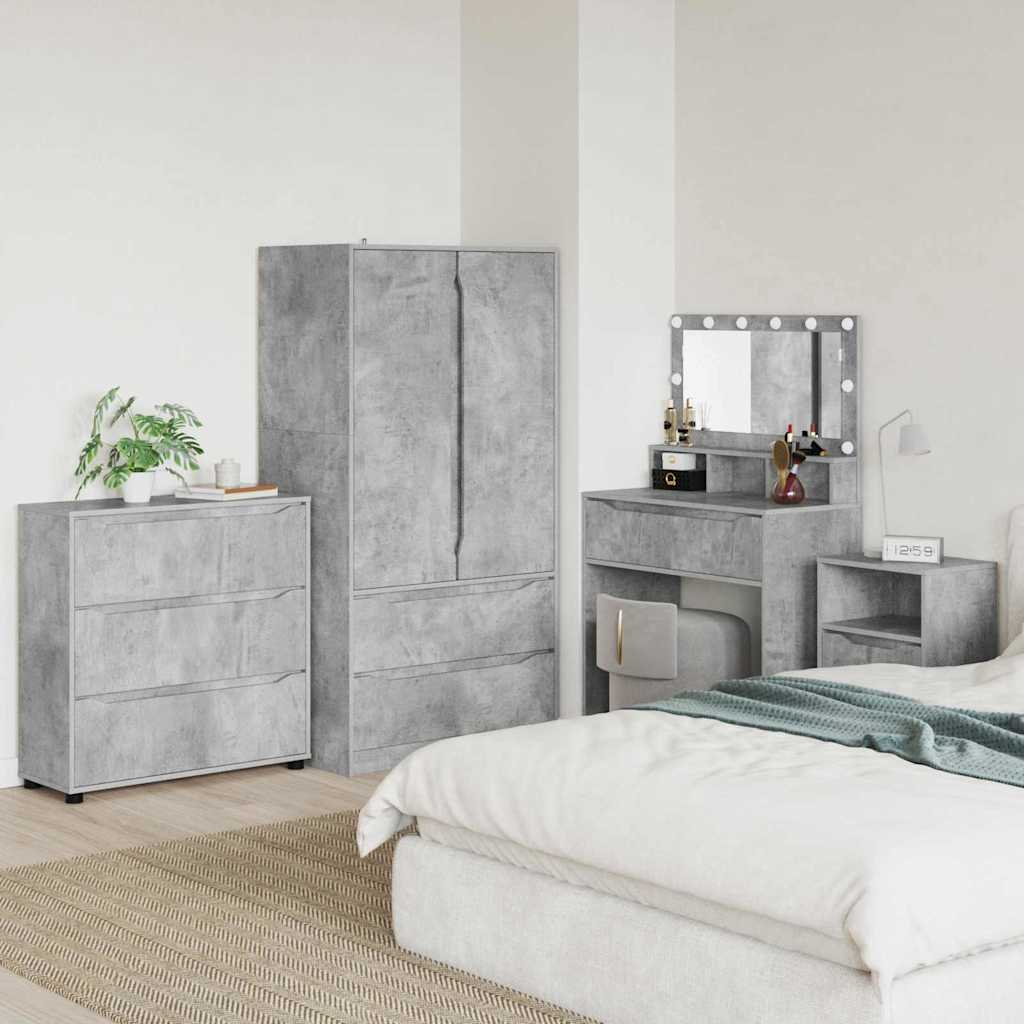 vidaXL Szafka do przechowywania Betonowy szary 80 x 31 x 81 cm
