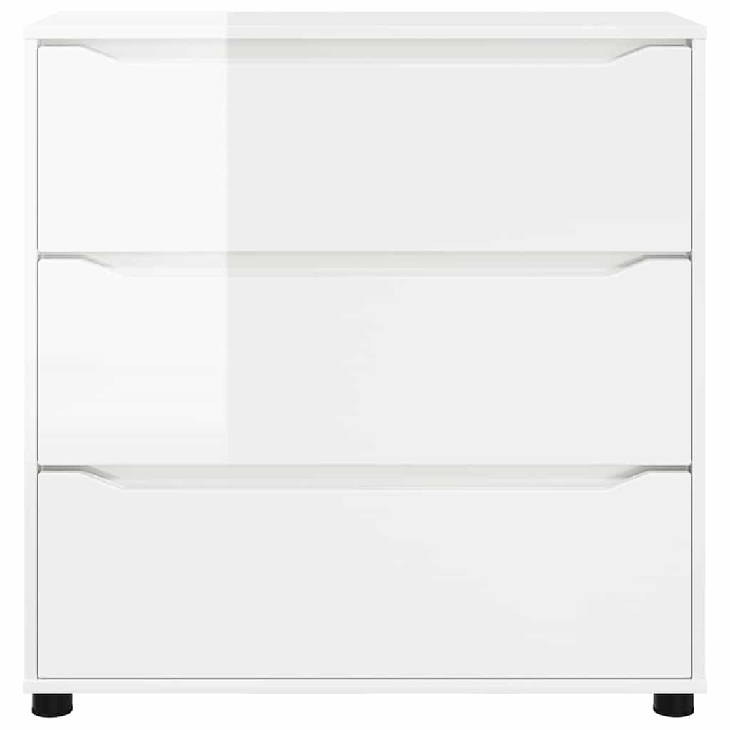 vidaXL Szafka do przechowywania Wysoki połysk biały 80 x 31 x 81 cm