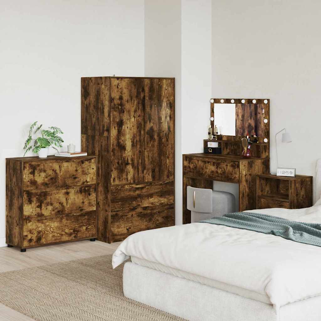 vidaXL Szafka do przechowywania Dąb wędzony 80 x 31 x 81 cm