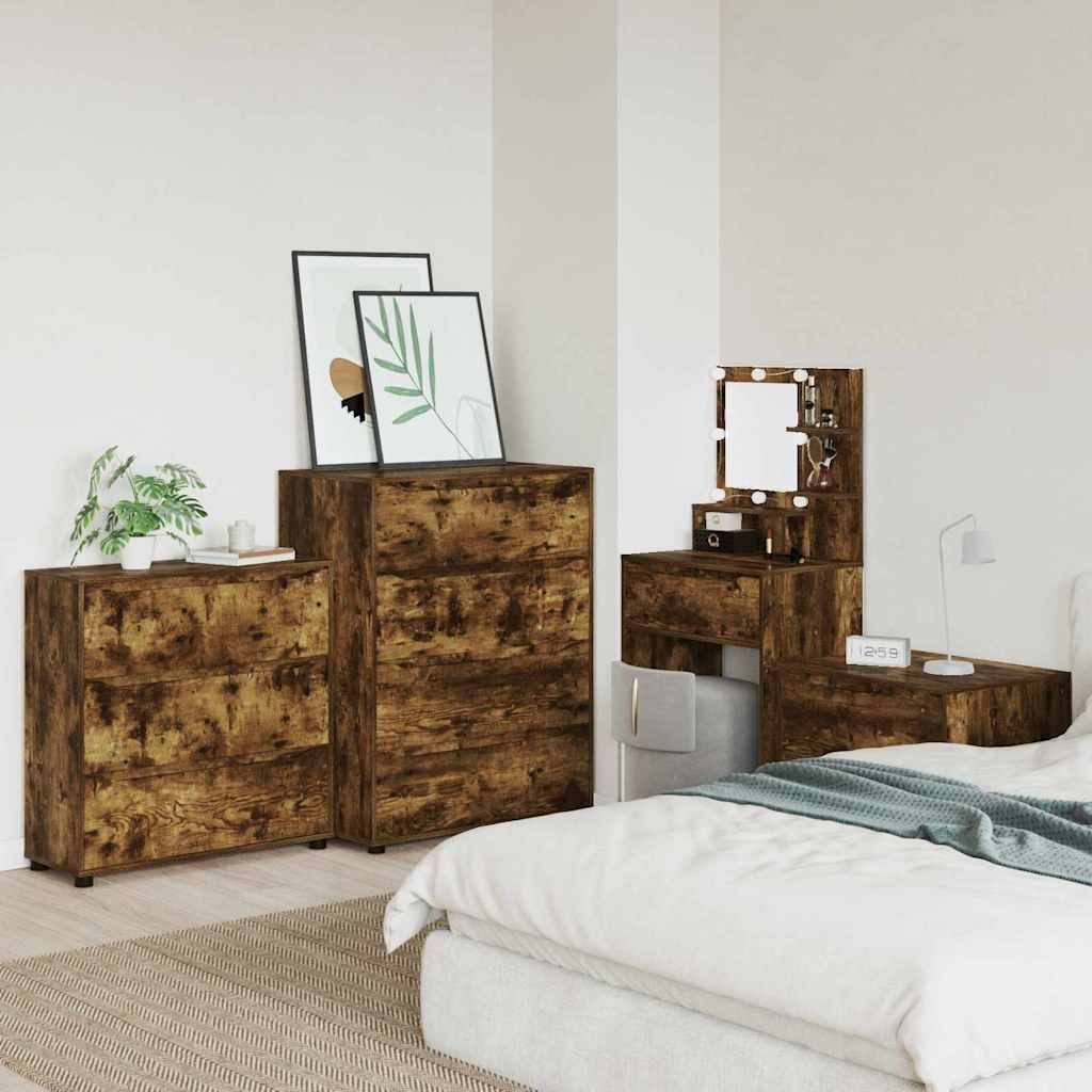 vidaXL Szafka do przechowywania Dąb wędzony 80 x 31 x 81 cm