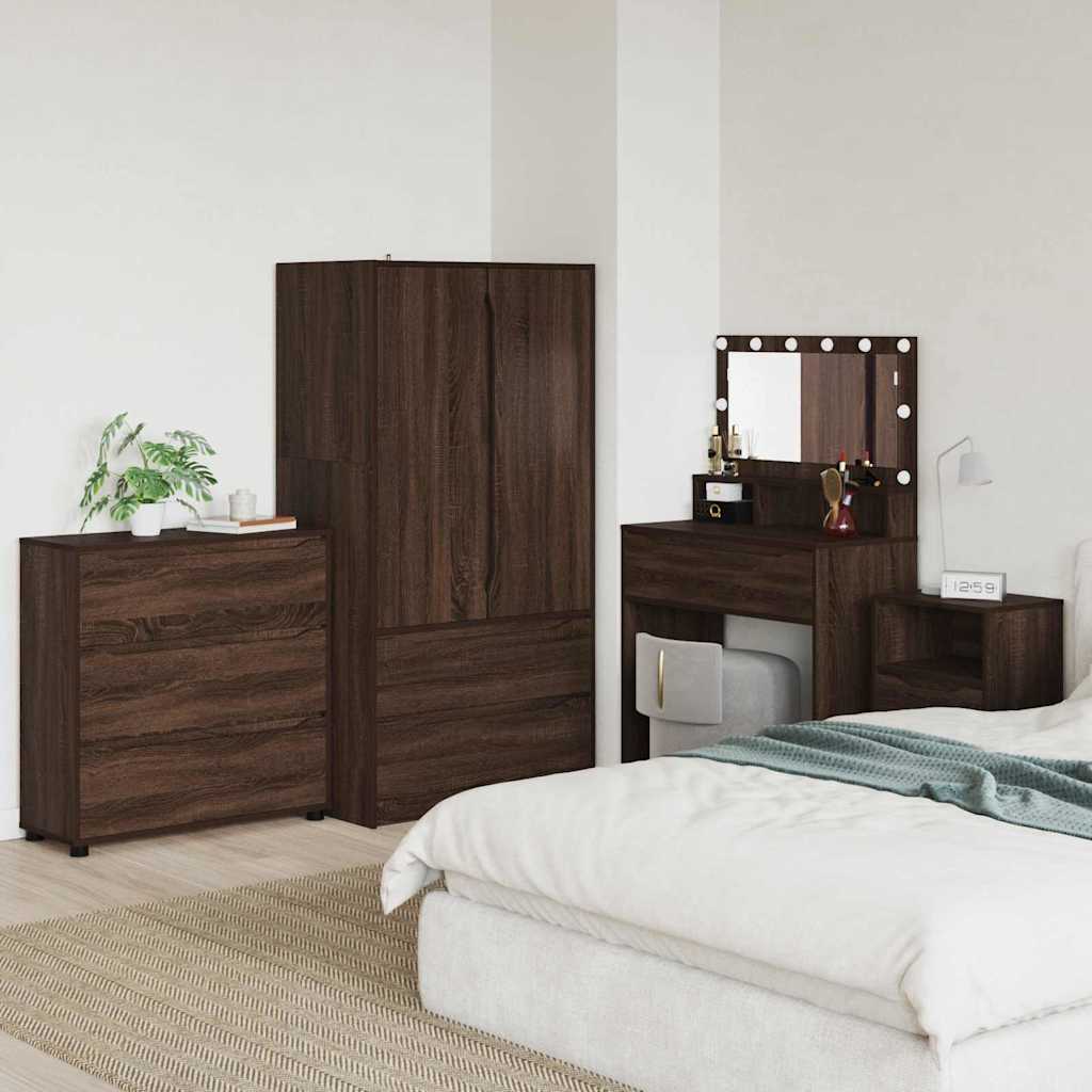 vidaXL Szafka do przechowywania Brązowy dąb 80 x 31 x 81 cm