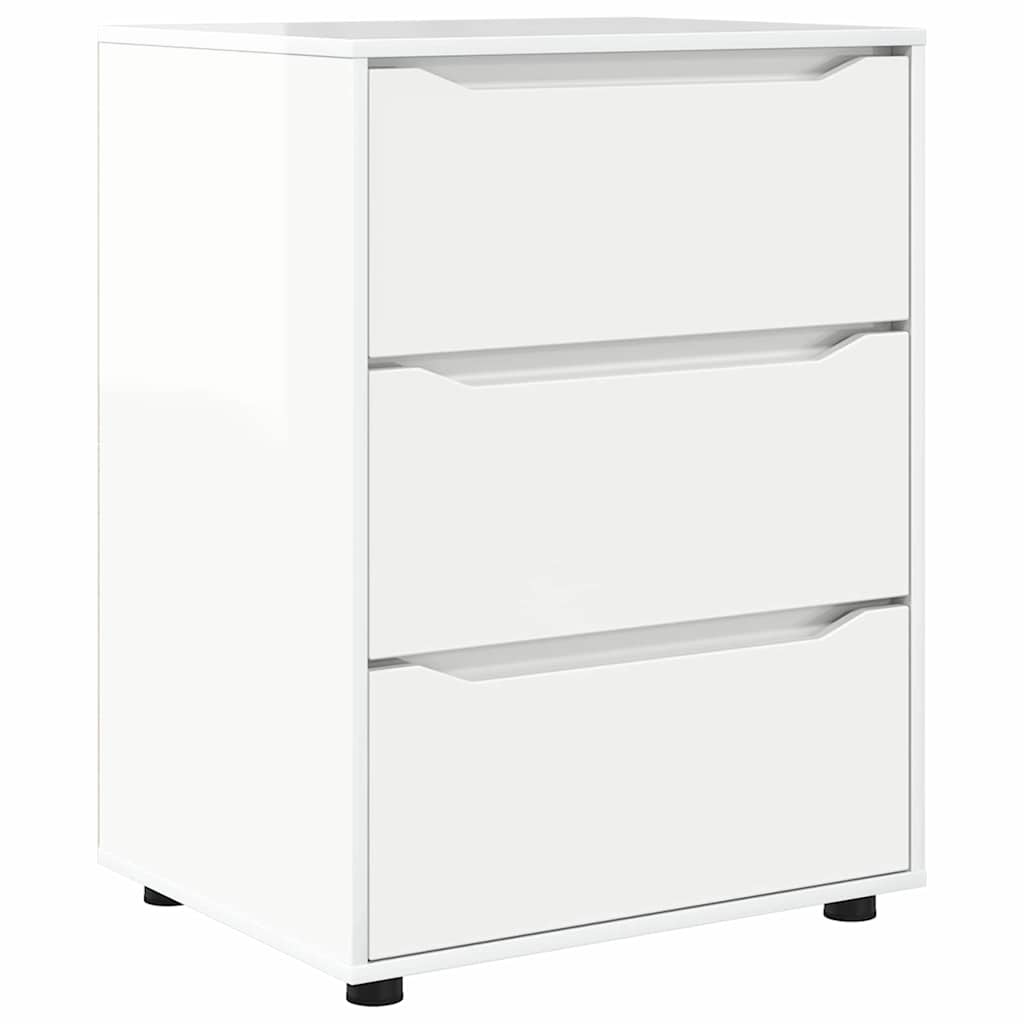 vidaXL Szafka do przechowywania Wysoki połysk biały 60 x 48 x 81 cm