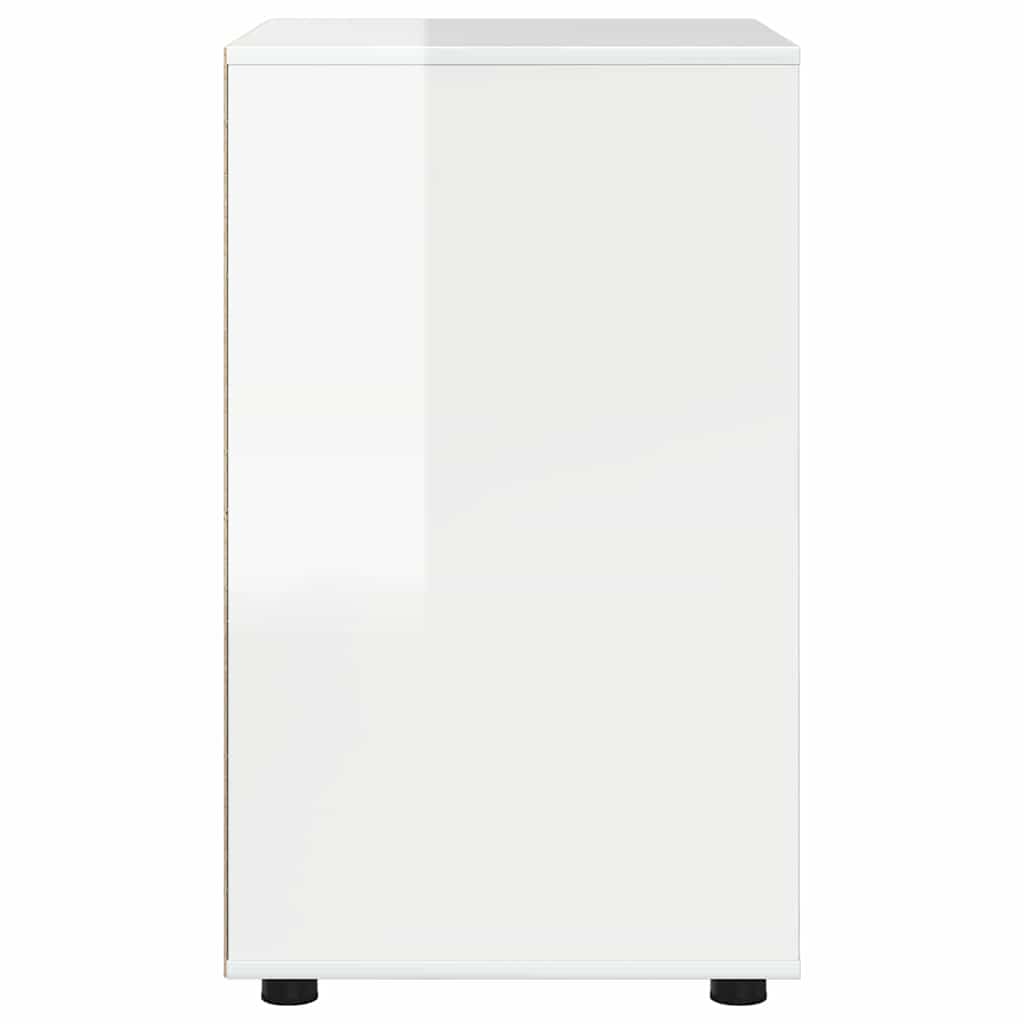 vidaXL Szafka do przechowywania Wysoki połysk biały 60 x 48 x 81 cm