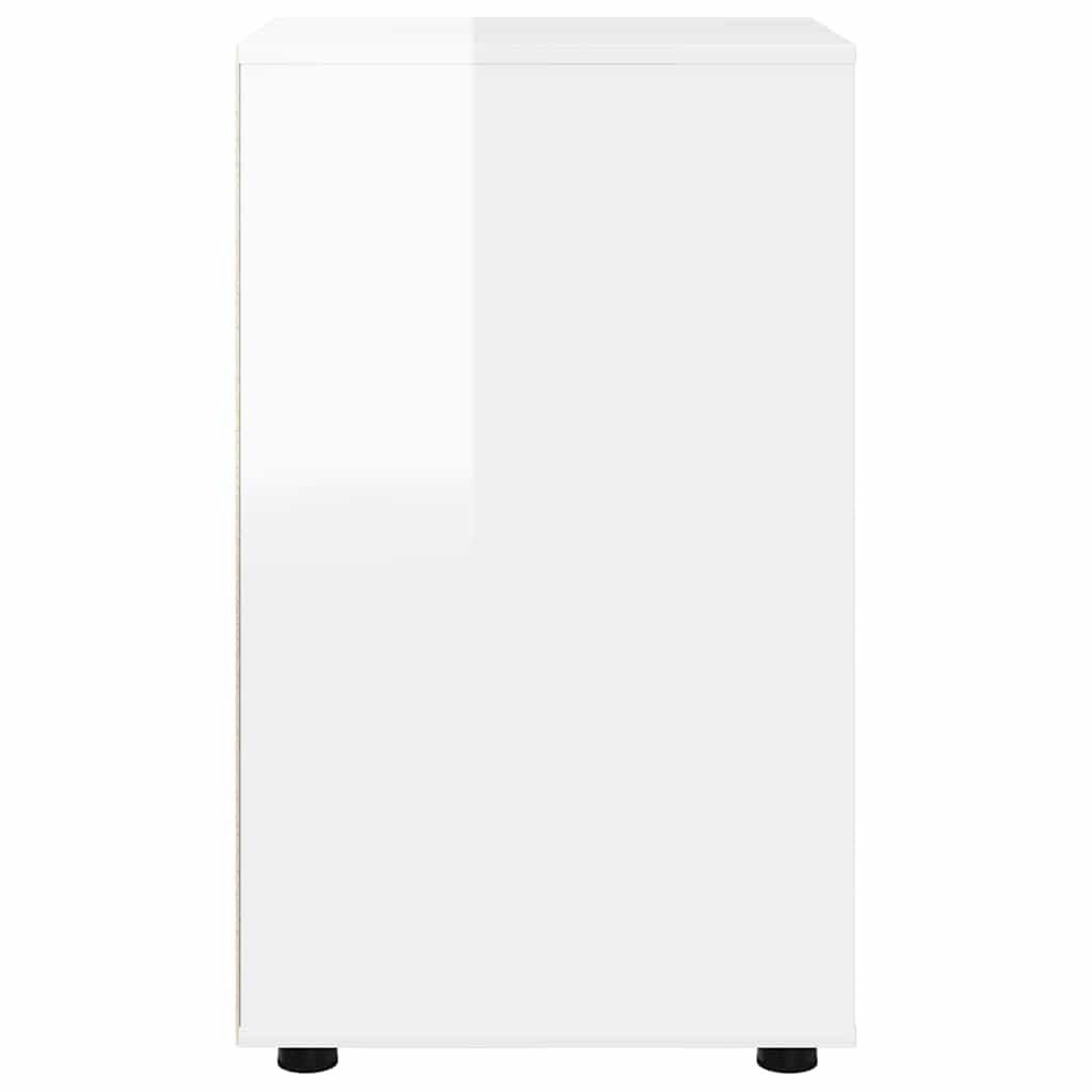 vidaXL Szafka do przechowywania Wysoki połysk biały 40 x 48 x 81 cm