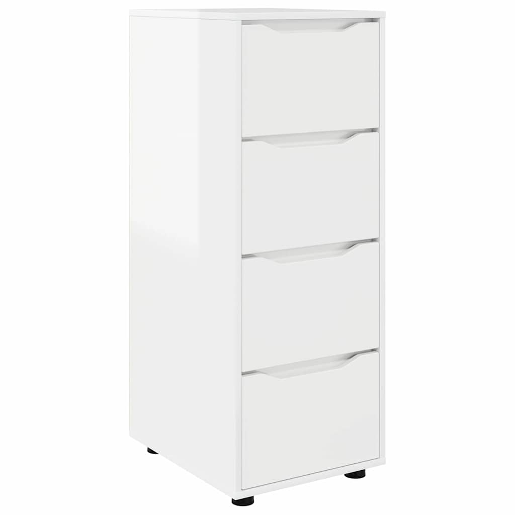 vidaXL Szafka do przechowywania Wysoki połysk biały 40 x 48 x 105 cm