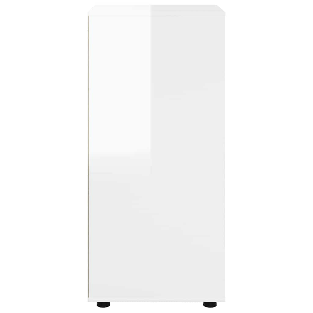vidaXL Szafka do przechowywania Wysoki połysk biały 40 x 48 x 105 cm