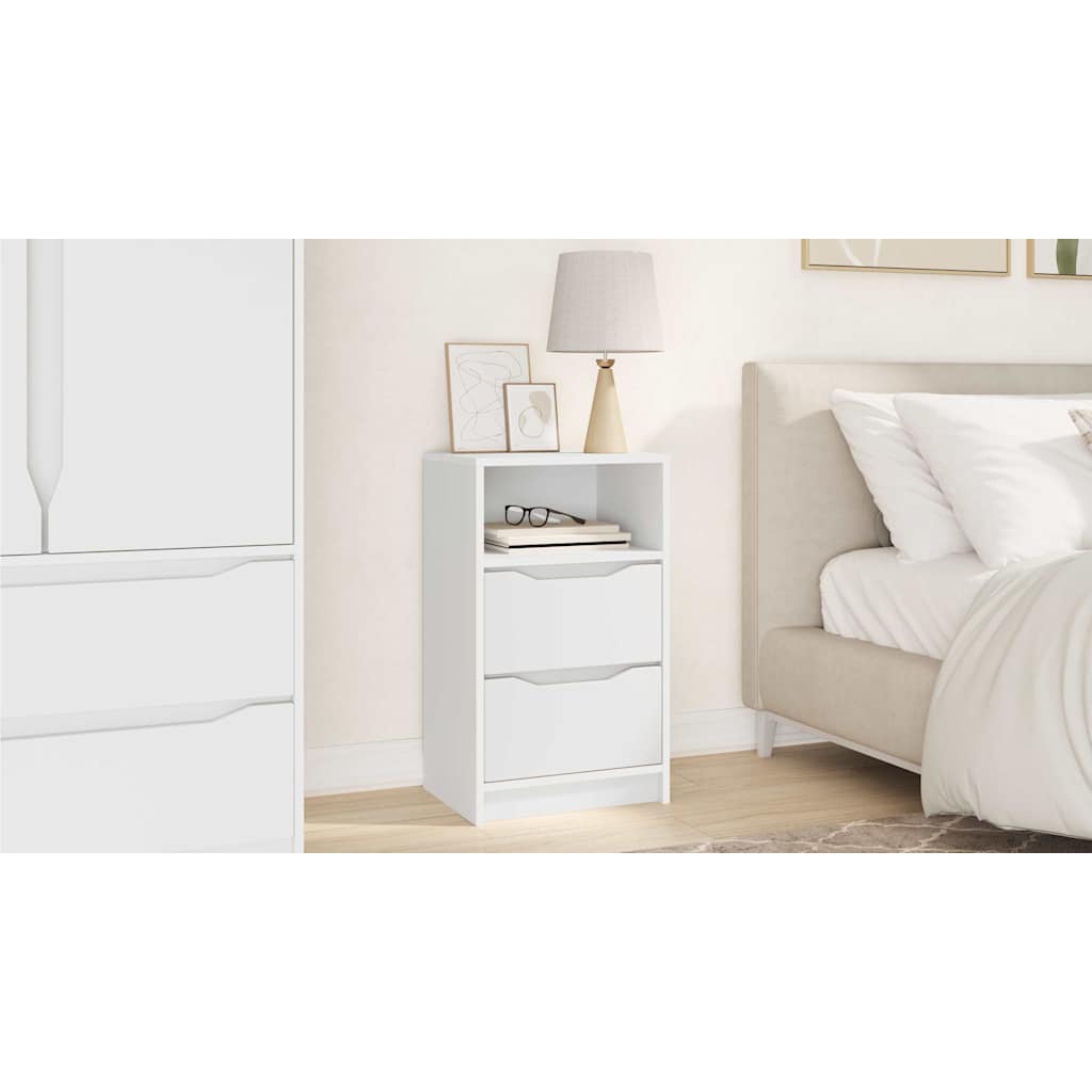 vidaXL Stolik nocny Biały 40 x 30 x 467 cm Drewno inżynieryjne
