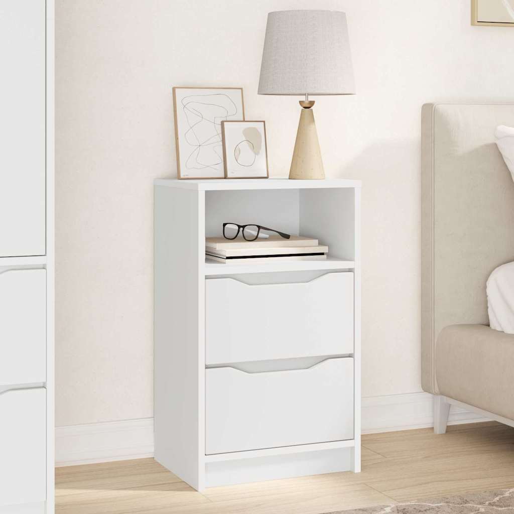 vidaXL Stolik nocny Biały 40 x 30 x 467 cm Materiał drewnopochodny