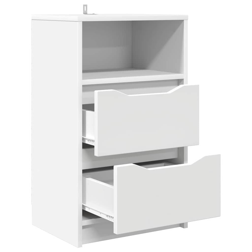 vidaXL Stolik nocny Biały 40 x 30 x 467 cm Materiał drewnopochodny
