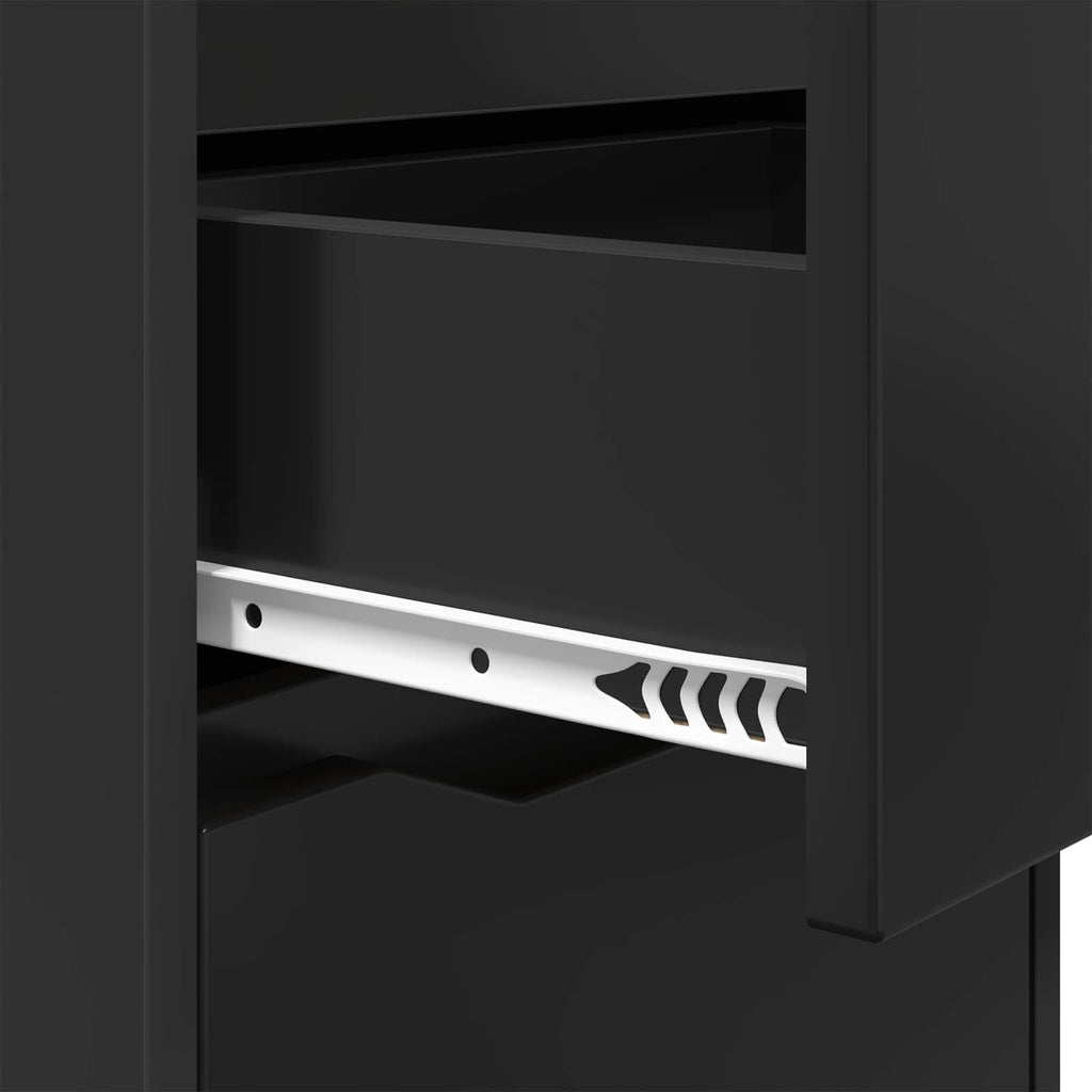 vidaXL Stolik nocny Czarny 40 x 30 x 467 cm Drewno inżynieryjne