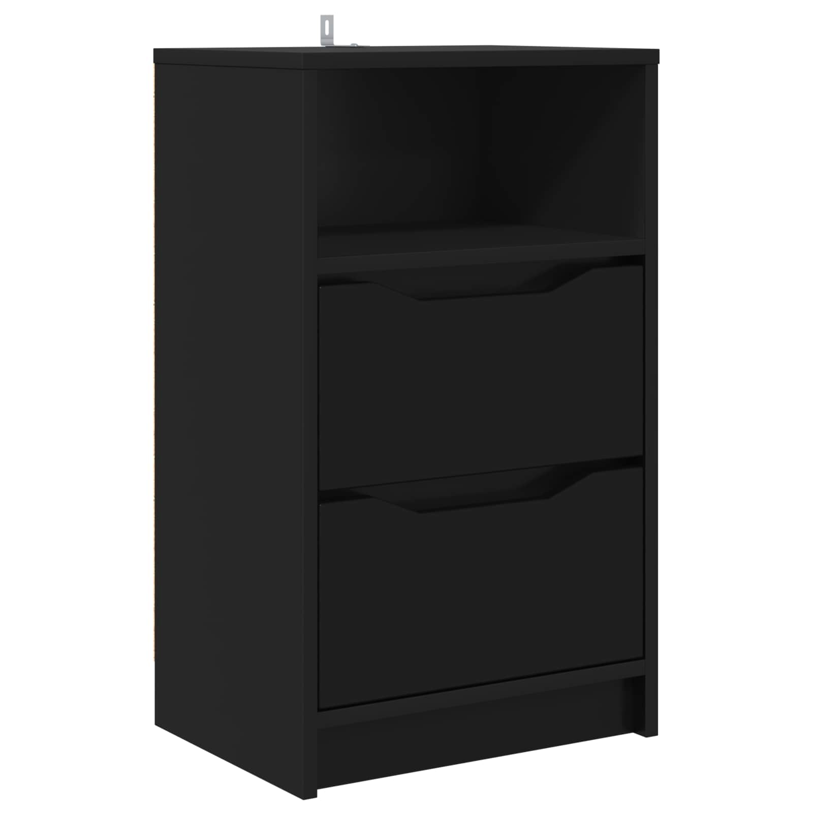 vidaXL Stolik nocny Czarny 40 x 30 x 467 cm Drewno inżynieryjne