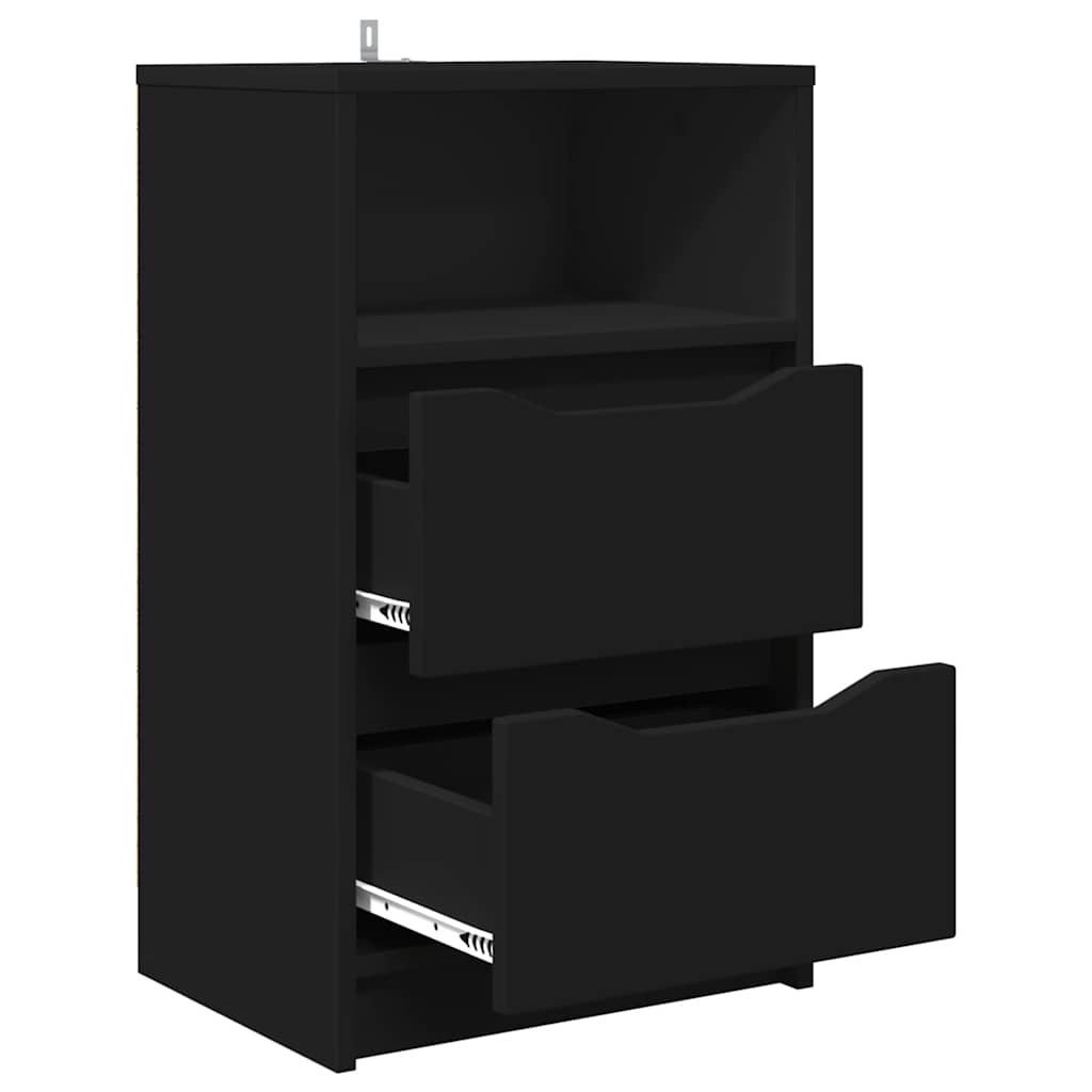 vidaXL Stolik nocny Czarny 40 x 30 x 467 cm Materiał drewnopochodny